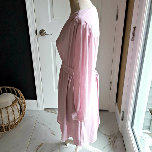 NEW! BEAUTIFUL CHIFFON Tie BACK DRESS SZ L - Picture 3 of 5